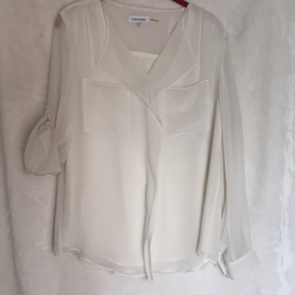 CALVIN KLEIN Cream Blouse